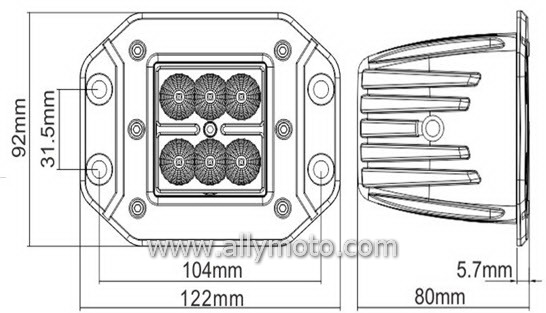 18W Cree LED Driving Light Work Light 1016